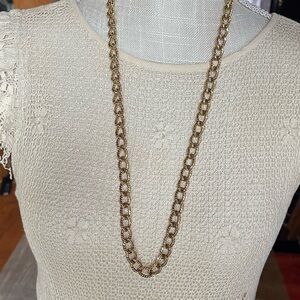 Signed Erwin Pearl Chunky Gold-Tone Link Necklace